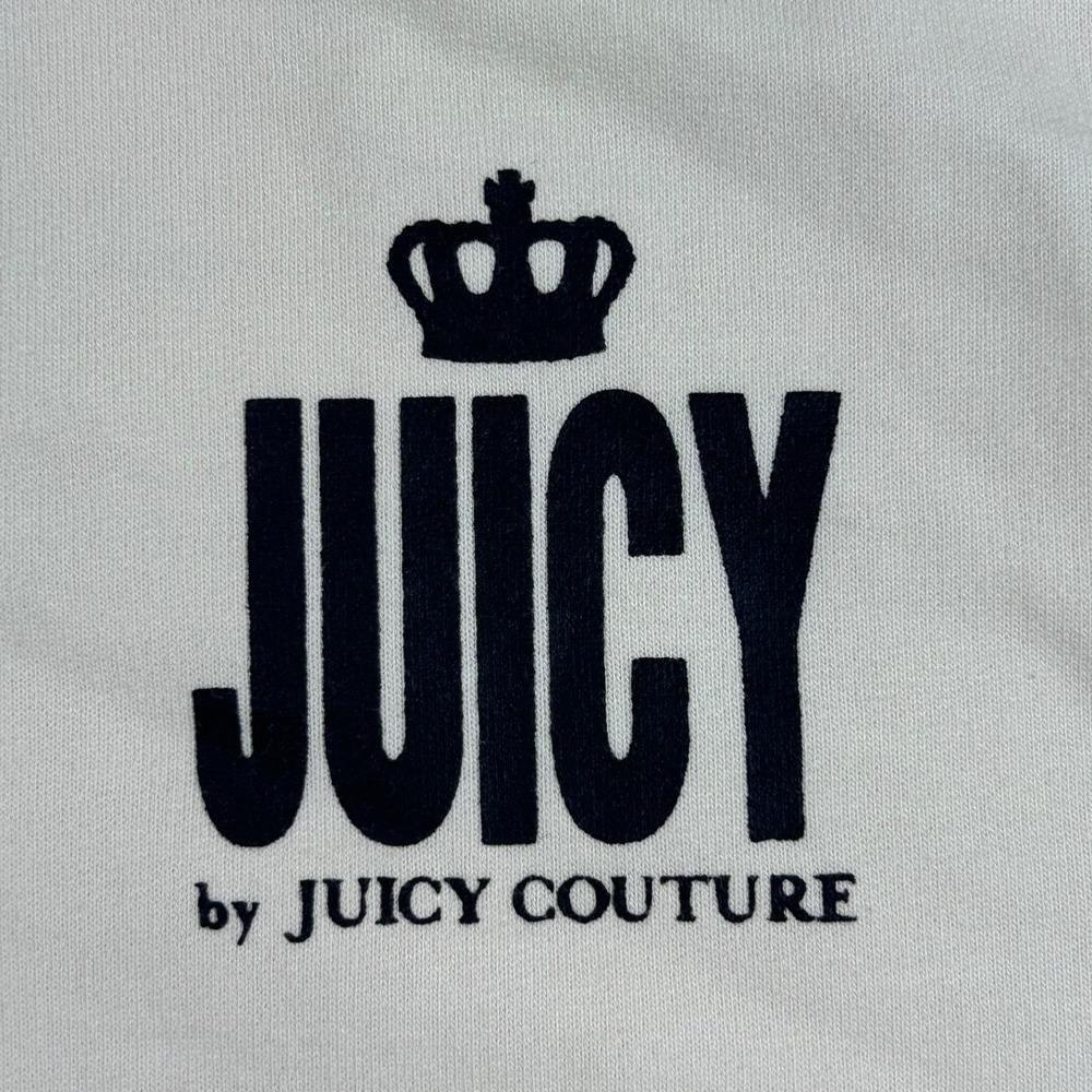 Juicy by Juicy Couture NWT Ivory Long Sleeve Sweatshirt Sz XL Black Stripe - Picture 14 of 14